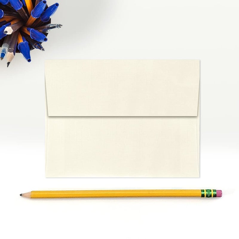 LUXPaper A2 Invitation Envelopes | Peel & Press | 4 3/8" x 5 3/4" | Natural Linen | 80lb. Text | 50 Qty - Image 4